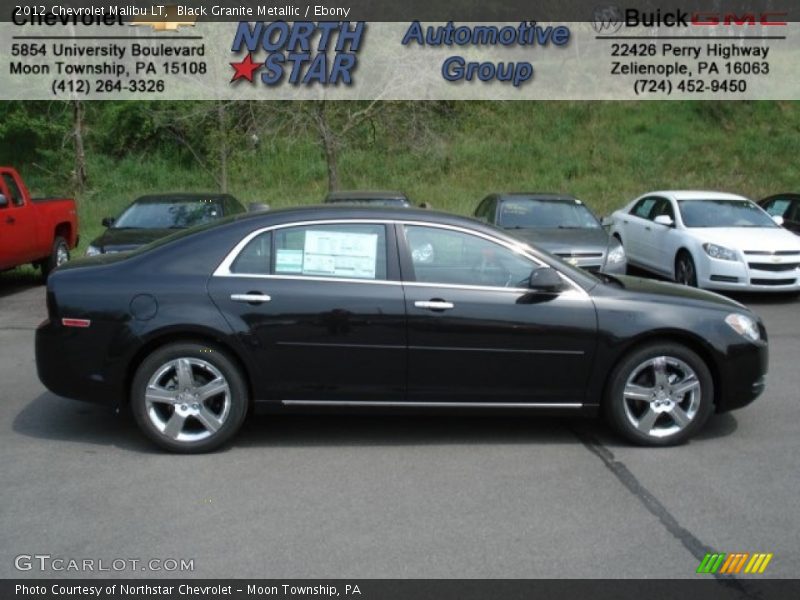 Black Granite Metallic / Ebony 2012 Chevrolet Malibu LT
