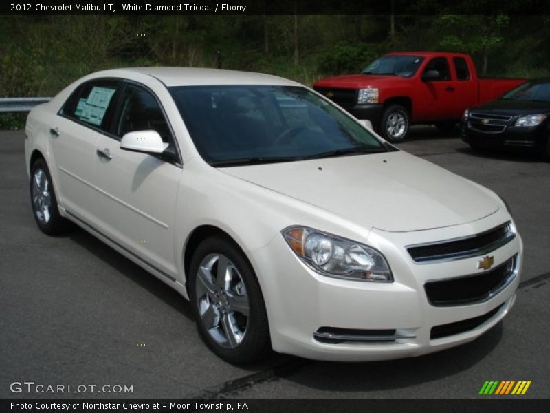 White Diamond Tricoat / Ebony 2012 Chevrolet Malibu LT