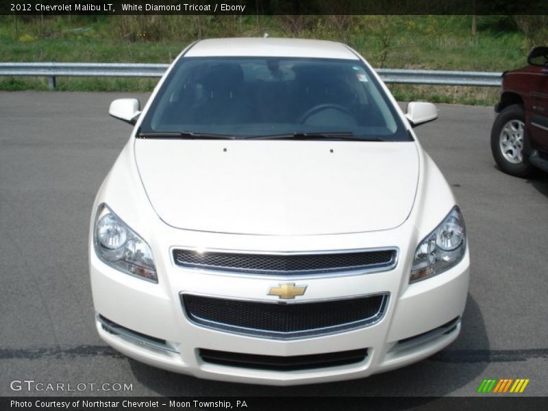 White Diamond Tricoat / Ebony 2012 Chevrolet Malibu LT