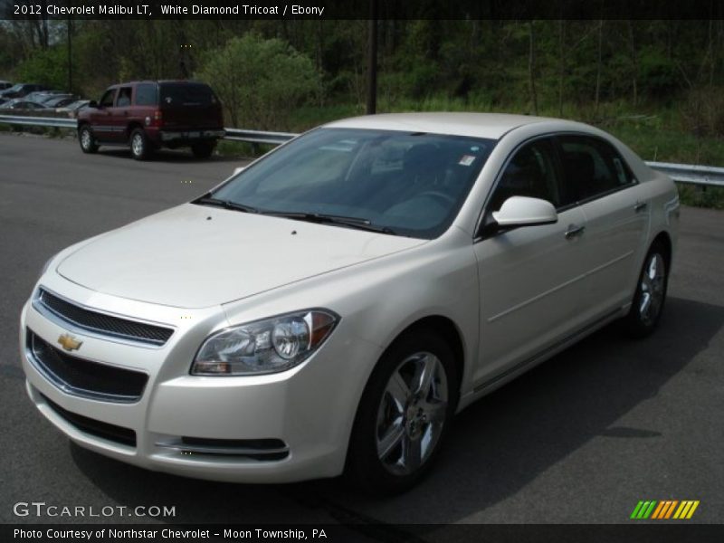 White Diamond Tricoat / Ebony 2012 Chevrolet Malibu LT