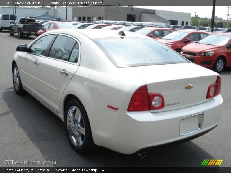 White Diamond Tricoat / Ebony 2012 Chevrolet Malibu LT
