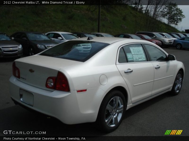 White Diamond Tricoat / Ebony 2012 Chevrolet Malibu LT