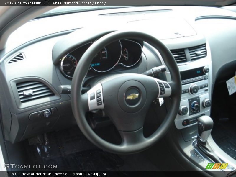 White Diamond Tricoat / Ebony 2012 Chevrolet Malibu LT