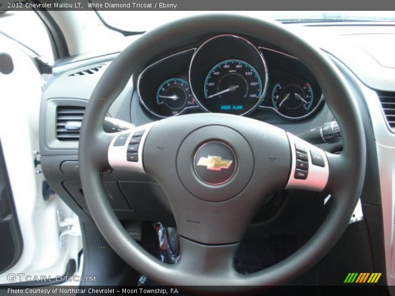 White Diamond Tricoat / Ebony 2012 Chevrolet Malibu LT