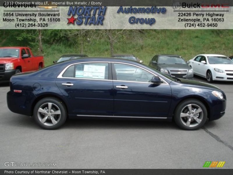 Imperial Blue Metallic / Ebony 2012 Chevrolet Malibu LT