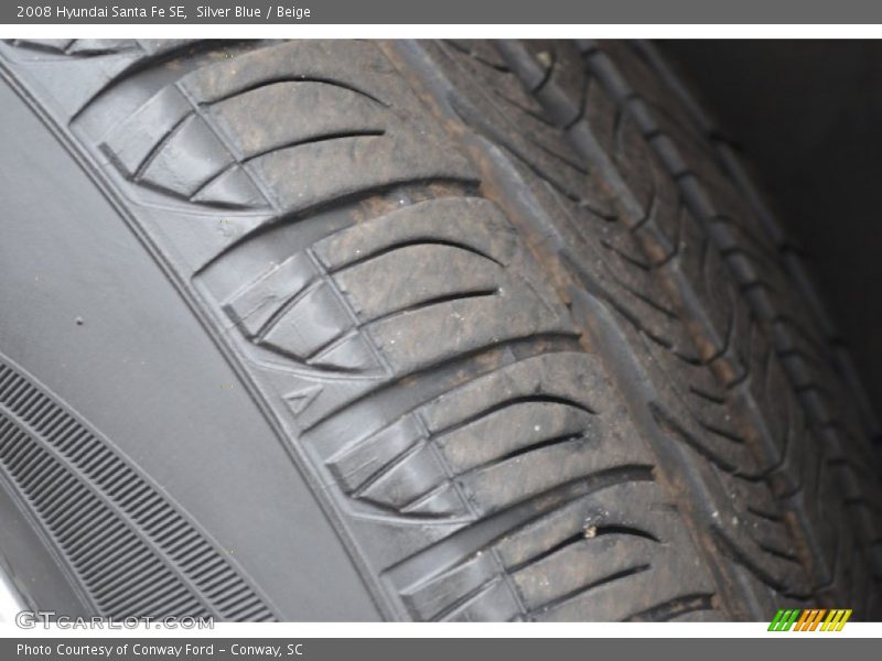 Silver Blue / Beige 2008 Hyundai Santa Fe SE