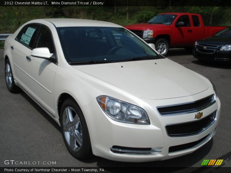 White Diamond Tricoat / Ebony 2012 Chevrolet Malibu LT