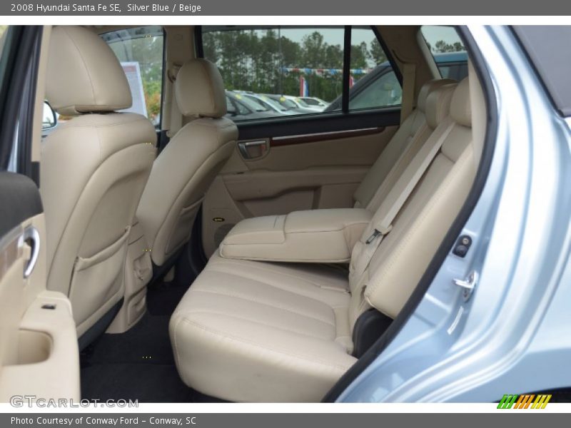 Silver Blue / Beige 2008 Hyundai Santa Fe SE
