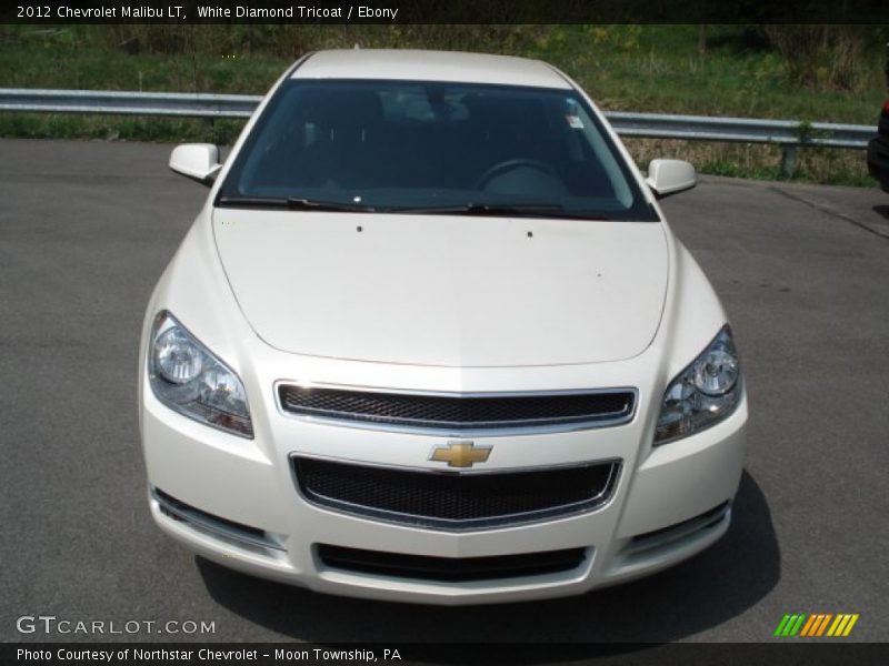 White Diamond Tricoat / Ebony 2012 Chevrolet Malibu LT