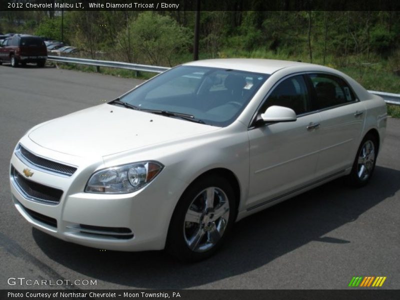White Diamond Tricoat / Ebony 2012 Chevrolet Malibu LT
