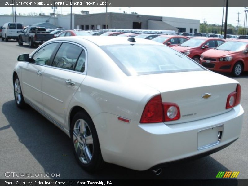 White Diamond Tricoat / Ebony 2012 Chevrolet Malibu LT