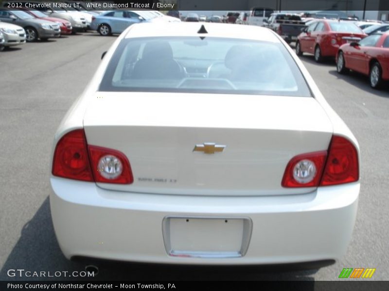 White Diamond Tricoat / Ebony 2012 Chevrolet Malibu LT