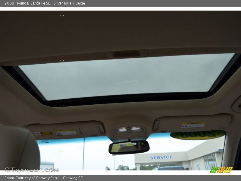 Silver Blue / Beige 2008 Hyundai Santa Fe SE