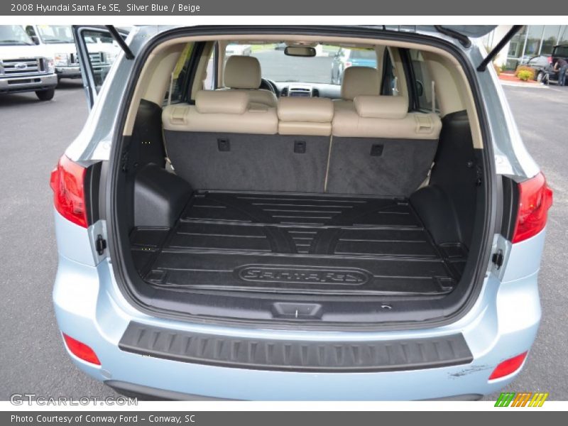 Silver Blue / Beige 2008 Hyundai Santa Fe SE