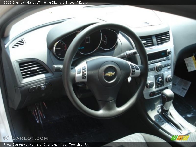 White Diamond Tricoat / Ebony 2012 Chevrolet Malibu LT