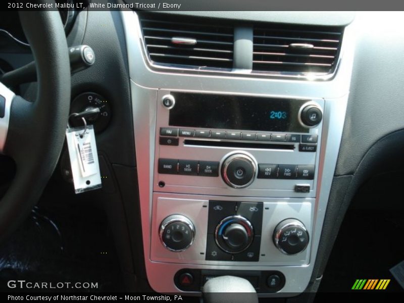 White Diamond Tricoat / Ebony 2012 Chevrolet Malibu LT