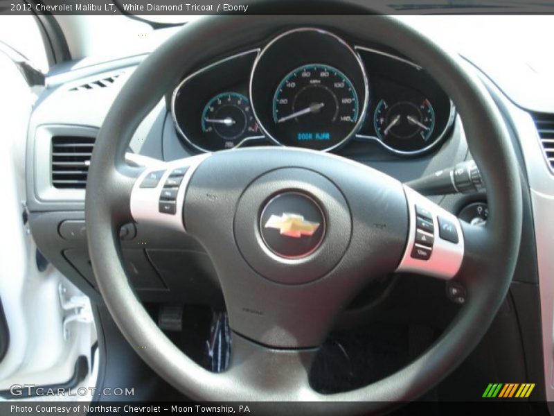 White Diamond Tricoat / Ebony 2012 Chevrolet Malibu LT