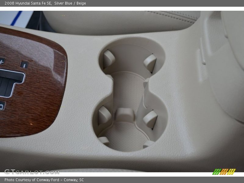 Silver Blue / Beige 2008 Hyundai Santa Fe SE