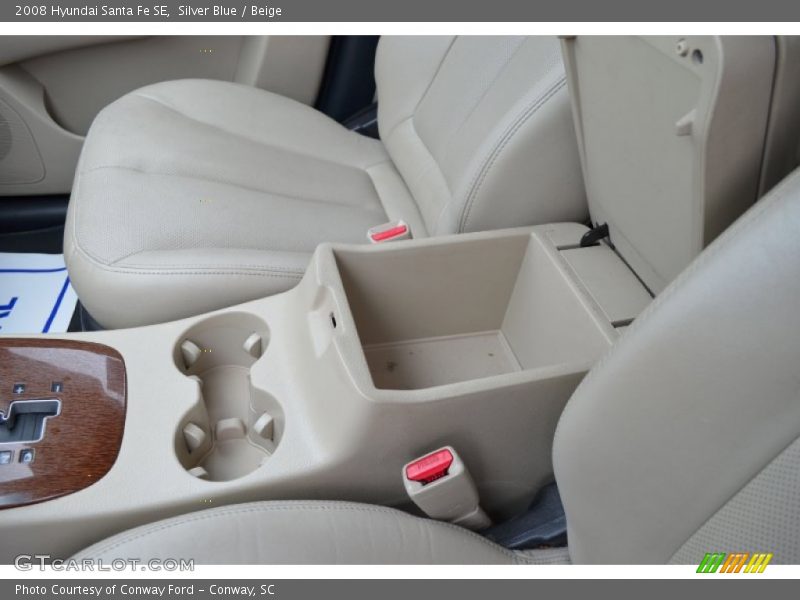 Silver Blue / Beige 2008 Hyundai Santa Fe SE