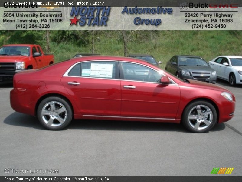 Crystal Red Tintcoat / Ebony 2012 Chevrolet Malibu LT