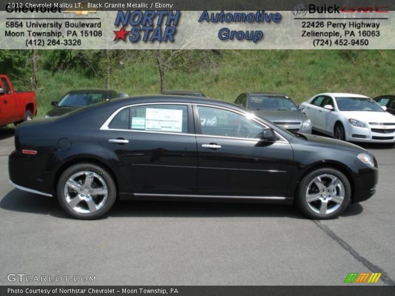 Black Granite Metallic / Ebony 2012 Chevrolet Malibu LT