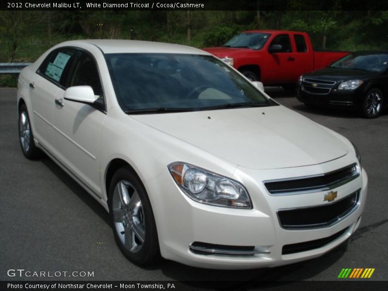 White Diamond Tricoat / Cocoa/Cashmere 2012 Chevrolet Malibu LT