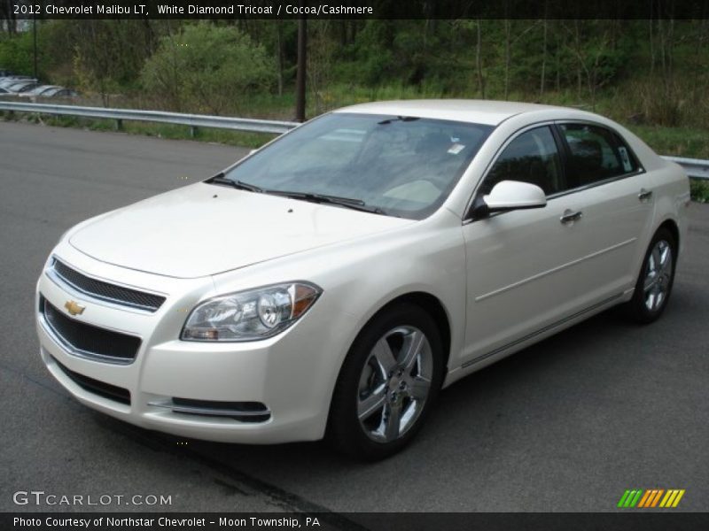 White Diamond Tricoat / Cocoa/Cashmere 2012 Chevrolet Malibu LT
