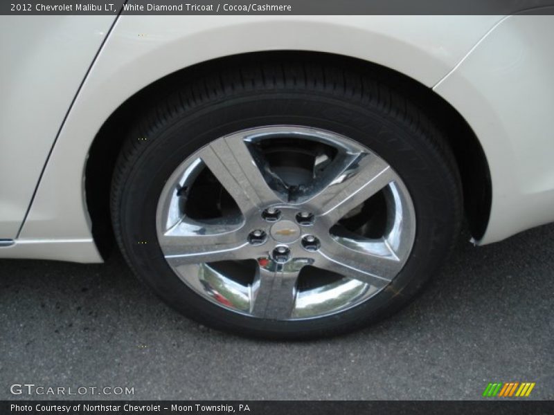 White Diamond Tricoat / Cocoa/Cashmere 2012 Chevrolet Malibu LT