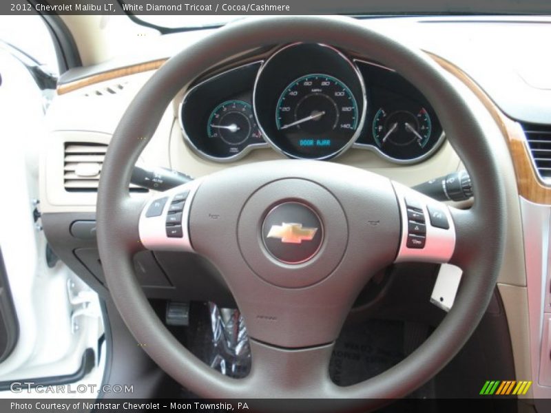 White Diamond Tricoat / Cocoa/Cashmere 2012 Chevrolet Malibu LT