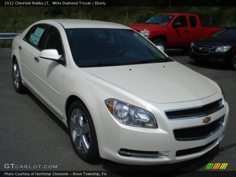 White Diamond Tricoat / Ebony 2012 Chevrolet Malibu LT