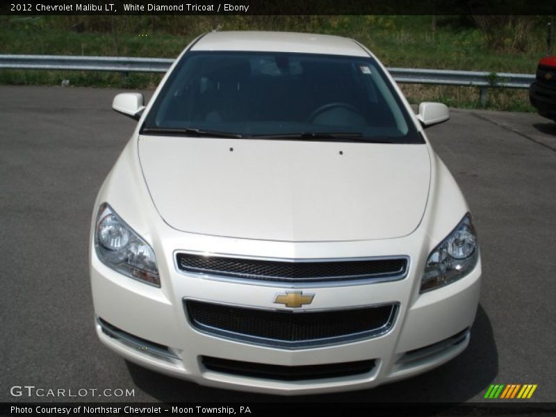 White Diamond Tricoat / Ebony 2012 Chevrolet Malibu LT
