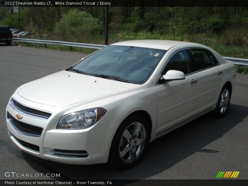 White Diamond Tricoat / Ebony 2012 Chevrolet Malibu LT