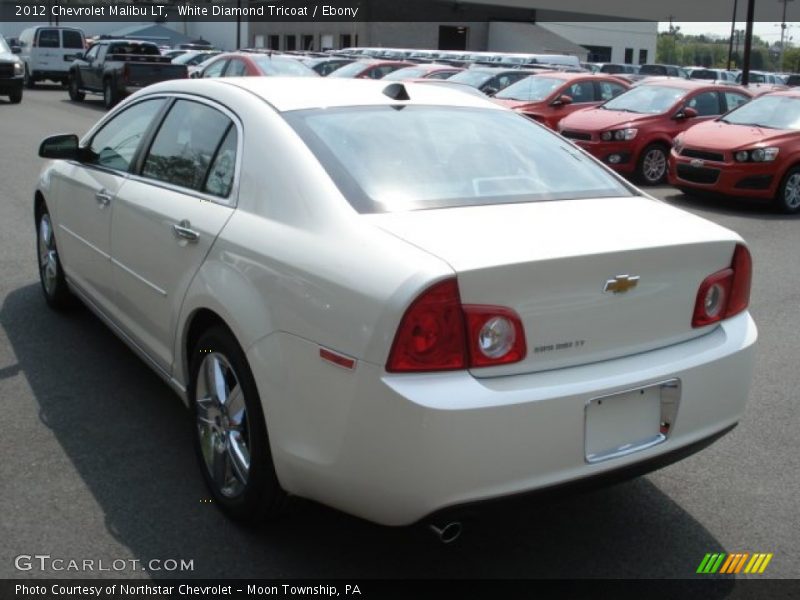 White Diamond Tricoat / Ebony 2012 Chevrolet Malibu LT