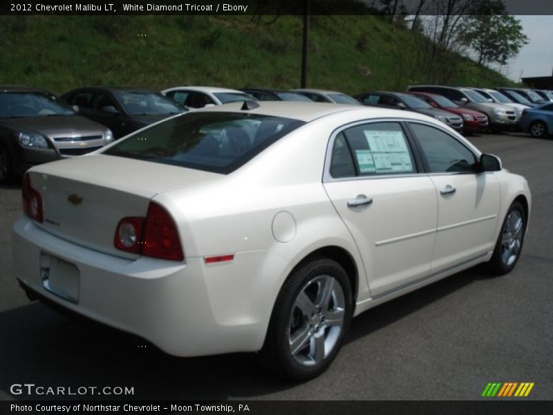 White Diamond Tricoat / Ebony 2012 Chevrolet Malibu LT