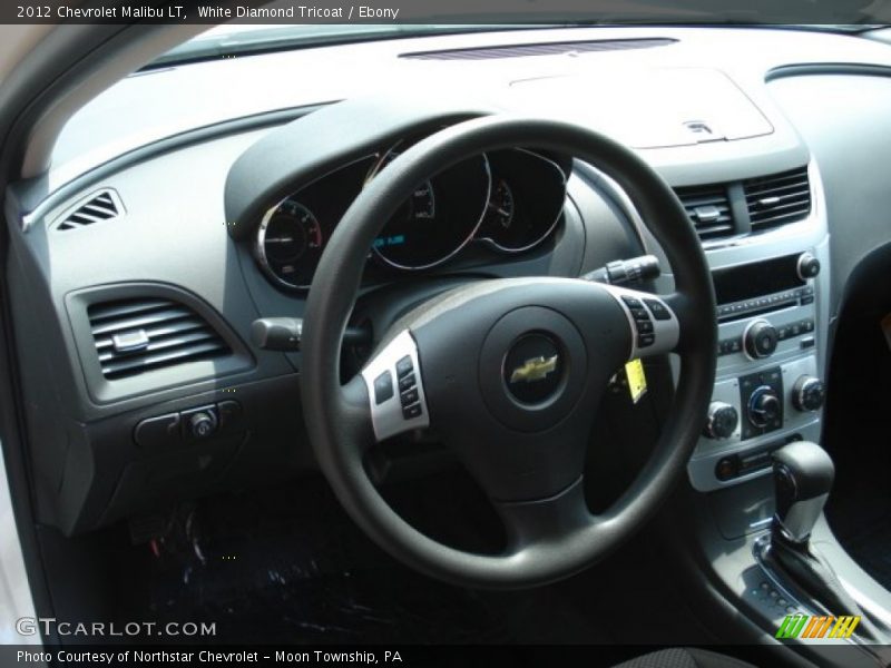 White Diamond Tricoat / Ebony 2012 Chevrolet Malibu LT