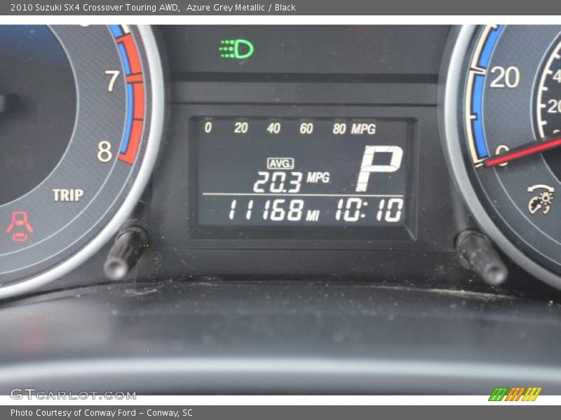 Azure Grey Metallic / Black 2010 Suzuki SX4 Crossover Touring AWD