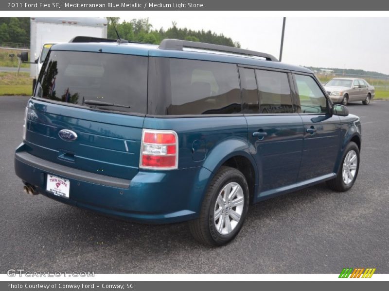 Mediterranean Blue Metallic / Medium Light Stone 2011 Ford Flex SE