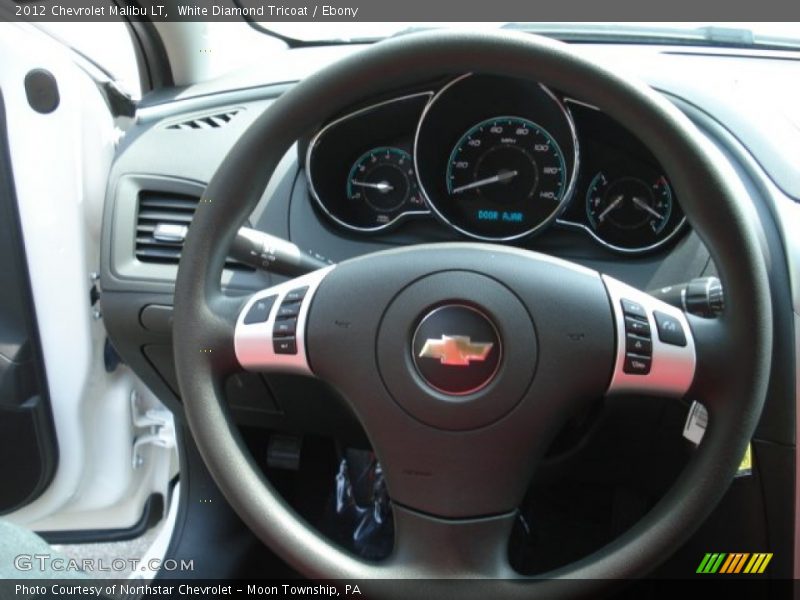 White Diamond Tricoat / Ebony 2012 Chevrolet Malibu LT