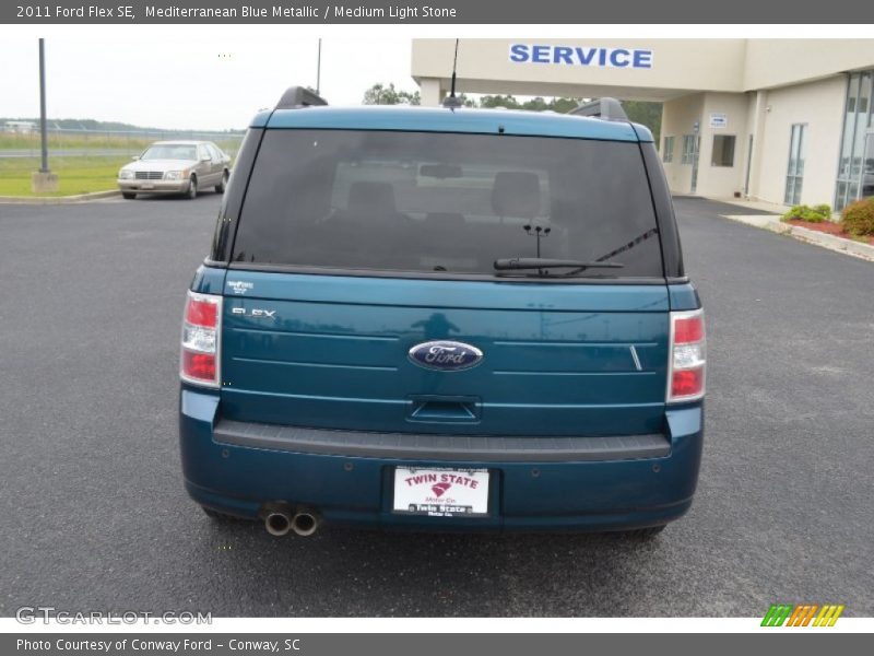 Mediterranean Blue Metallic / Medium Light Stone 2011 Ford Flex SE