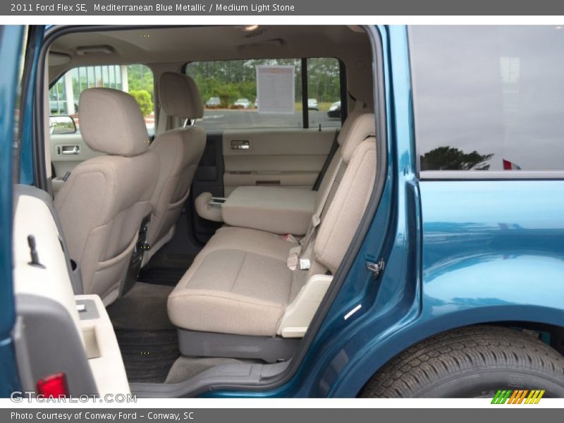 Mediterranean Blue Metallic / Medium Light Stone 2011 Ford Flex SE