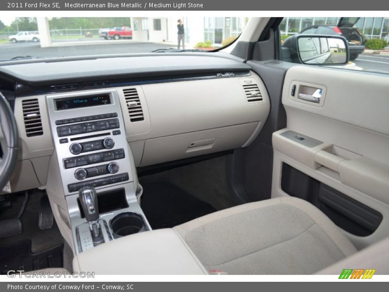 Mediterranean Blue Metallic / Medium Light Stone 2011 Ford Flex SE