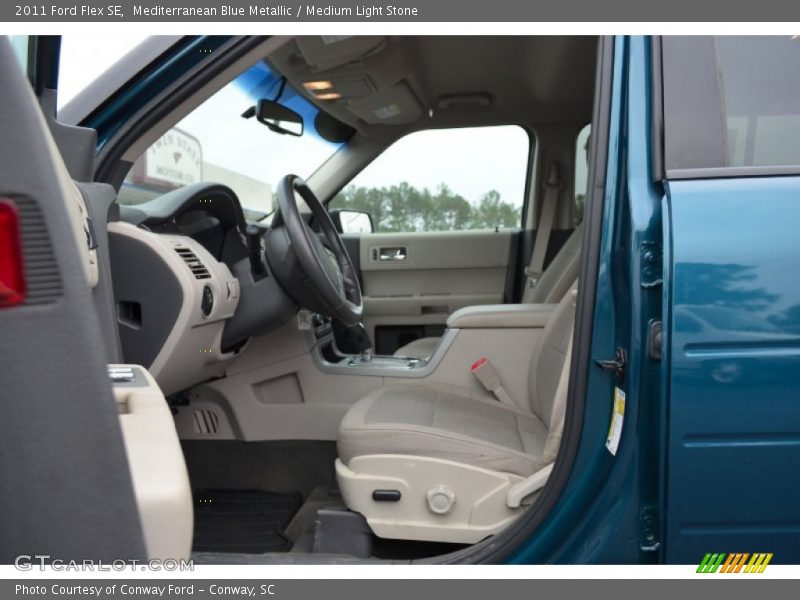 Mediterranean Blue Metallic / Medium Light Stone 2011 Ford Flex SE