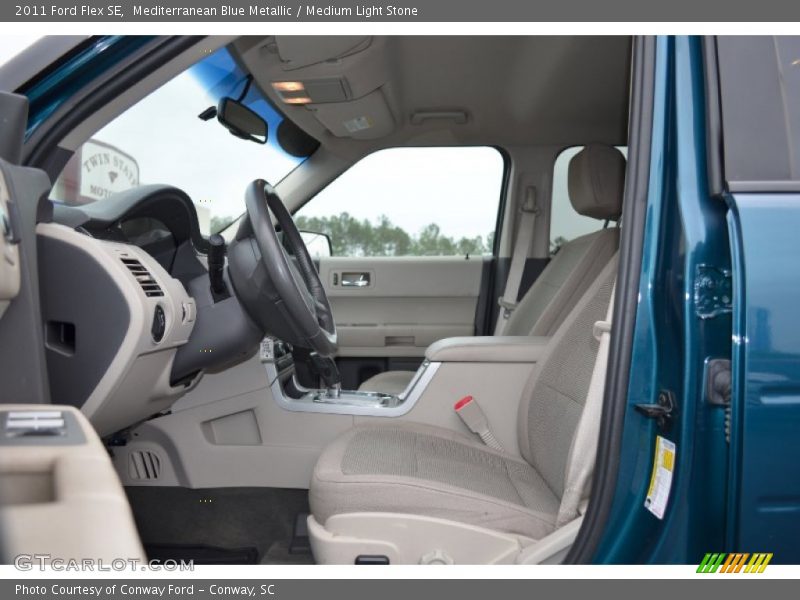 Mediterranean Blue Metallic / Medium Light Stone 2011 Ford Flex SE