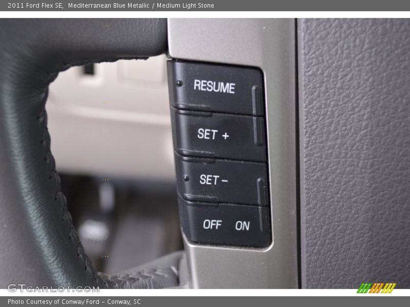 Mediterranean Blue Metallic / Medium Light Stone 2011 Ford Flex SE