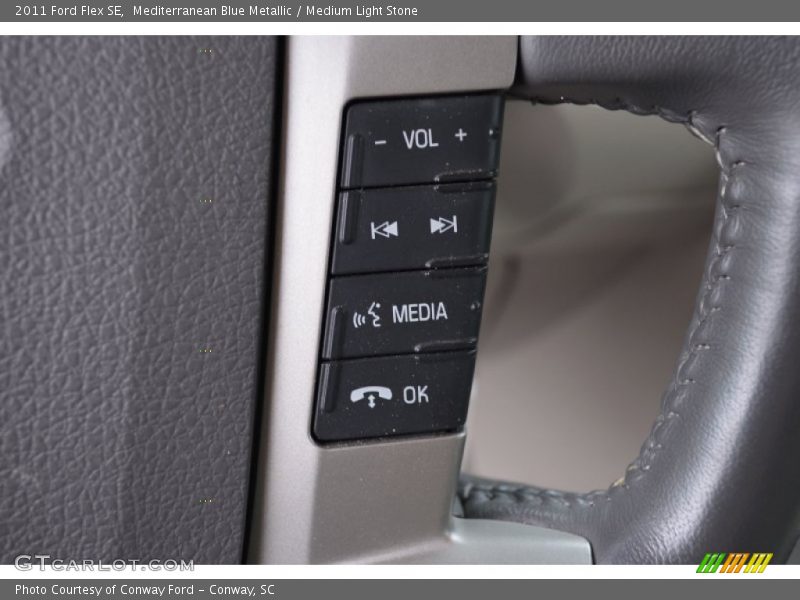Mediterranean Blue Metallic / Medium Light Stone 2011 Ford Flex SE