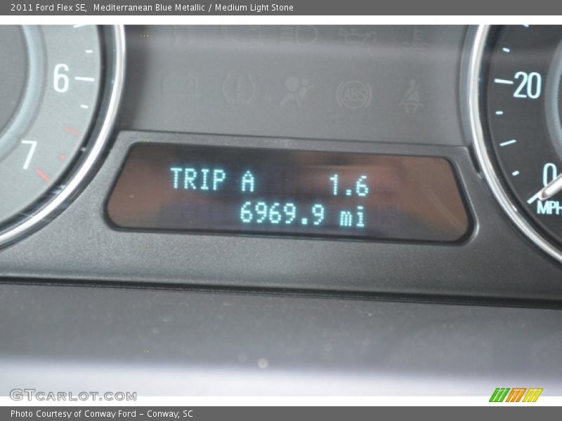 Mediterranean Blue Metallic / Medium Light Stone 2011 Ford Flex SE