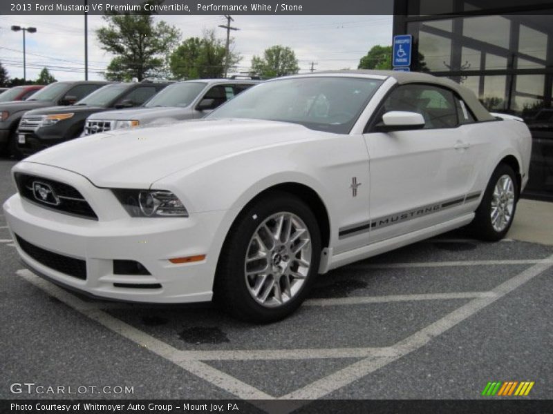 Performance White / Stone 2013 Ford Mustang V6 Premium Convertible