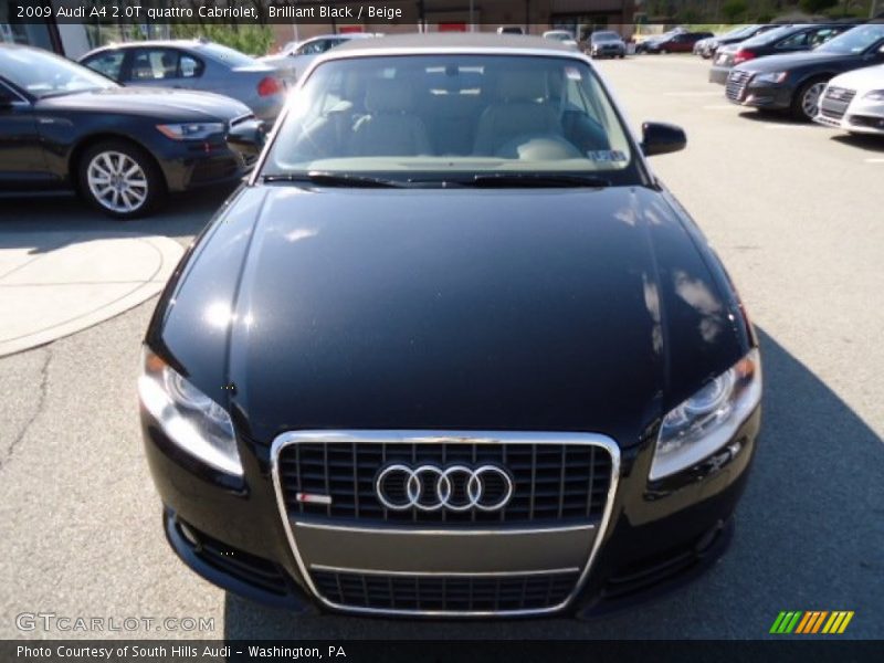 Brilliant Black / Beige 2009 Audi A4 2.0T quattro Cabriolet