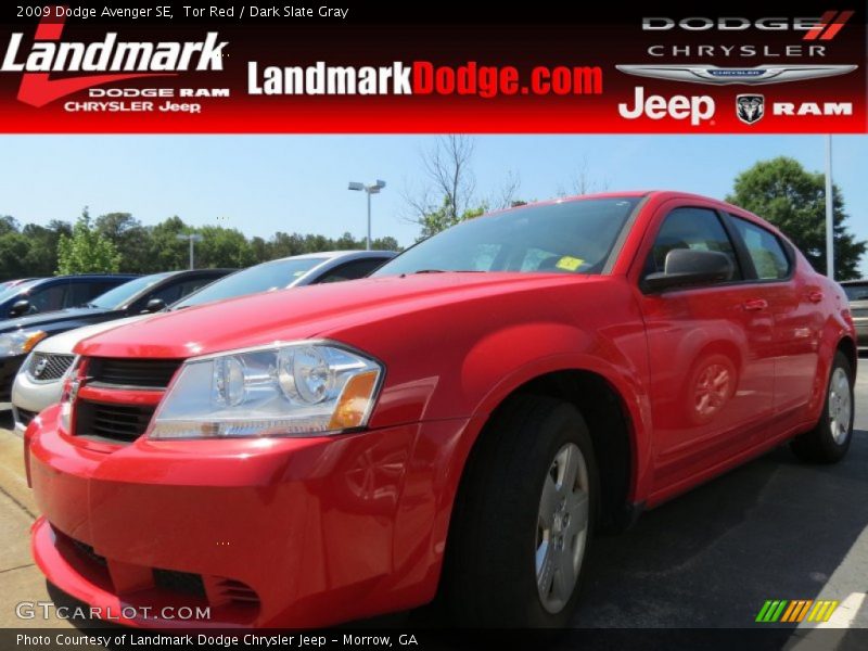 Tor Red / Dark Slate Gray 2009 Dodge Avenger SE