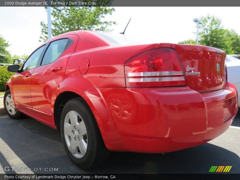 Tor Red / Dark Slate Gray 2009 Dodge Avenger SE